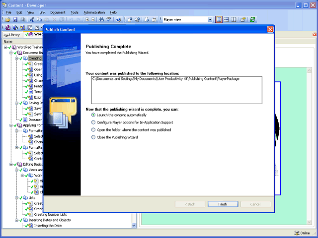 Screen image of this step