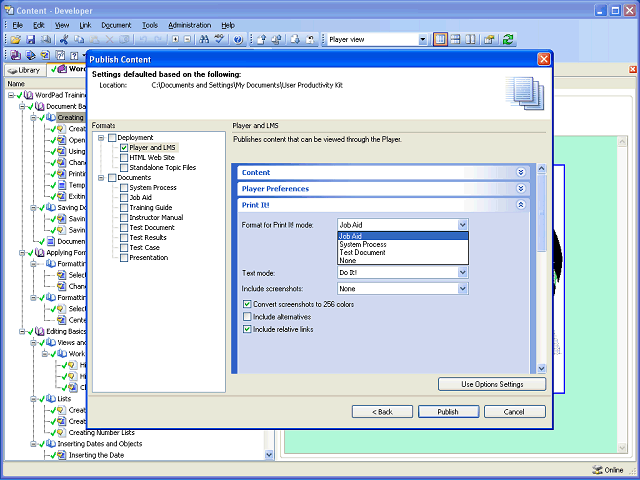 Screen image of this step