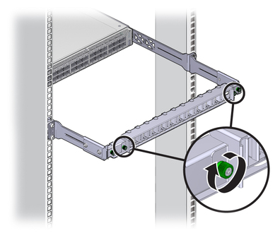 image:Illustration shows the thumbscrews being tightened.