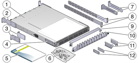 image:Illustration shows the contents of the shipping carton.