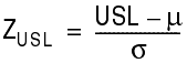 Formula for Z-USL