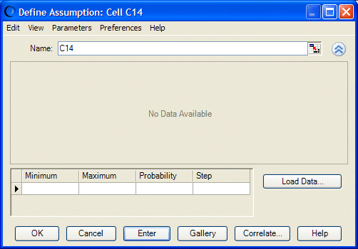 This figure displays a custom distribution with a data table.