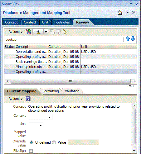 Image shows nil mapped value in Review mode.