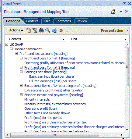 Image shows the Quick Mapping feature on the Concept tab.