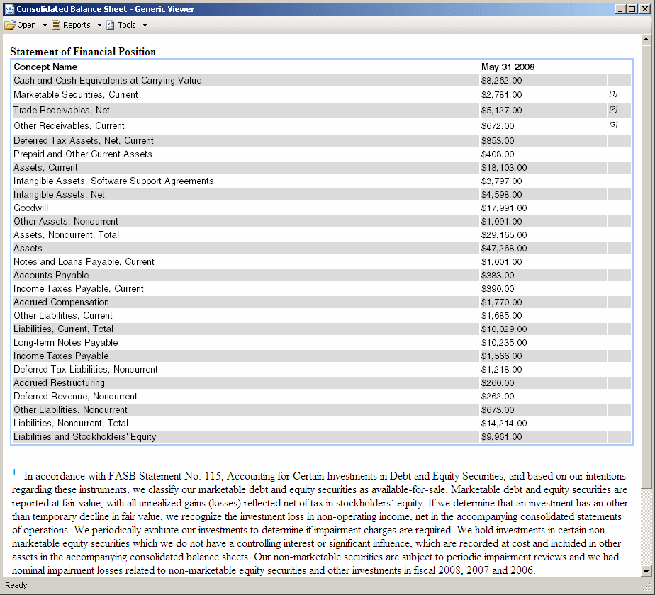 Image shows instance document in a Generic viewer
