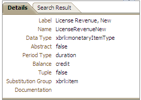 Image shows Concept Detail pane.