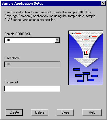 Sample Application Setup Dialog Box.