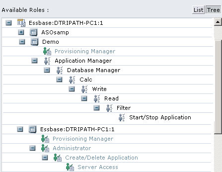 This image shows the provisioning panel in Shared Services Console, as described in the text preceding the image.