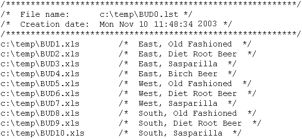 Table of Contents file for cascaded worksheets.