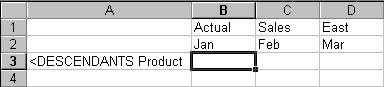 Typing a Report Script command in a free-form report.
