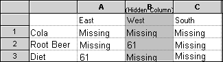 Example Report with Hidden Column