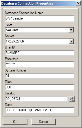 The image shows the Database Connection Properties