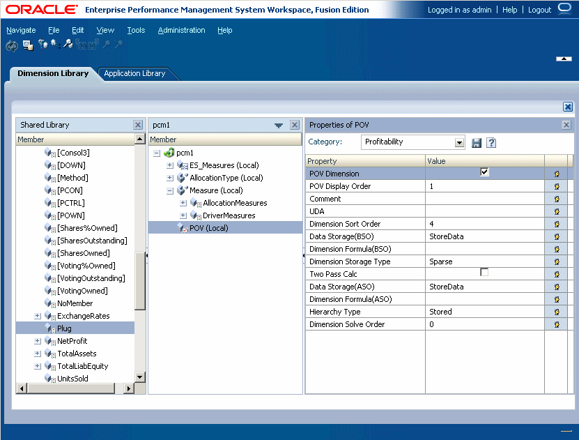 Set POV dimensions and POV order.