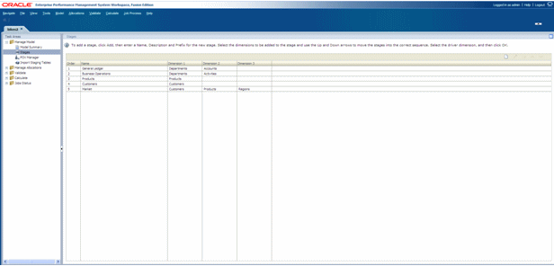 The user interface for EPM System and Profitability and Cost Management have been modified for this release, as explained in the text above the graphic.