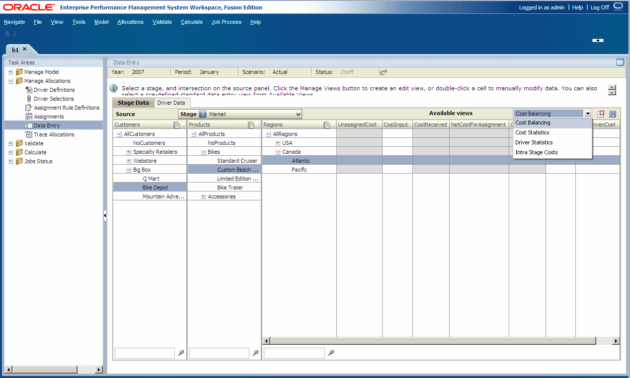 From the Available Views drop-down list, select a standard edit view.