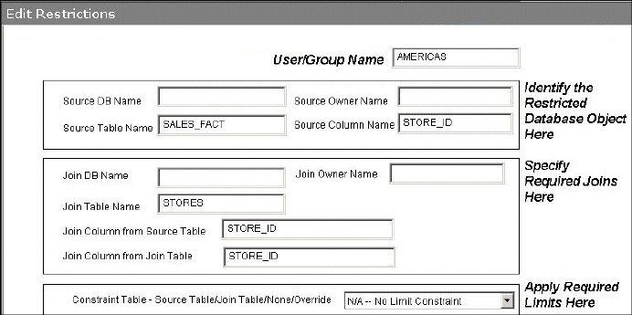 Image shows join to STORES table.
