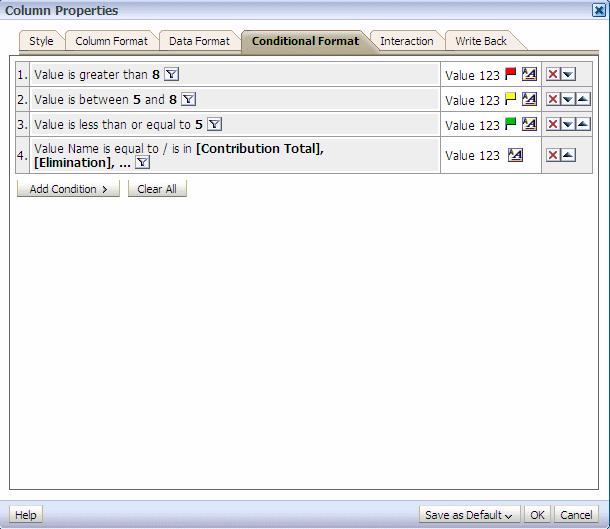 Set the values for periods to monitor in the Process Management report.