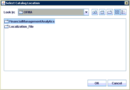 Select the catalog that contains the definitions of the available dashboard graphs.