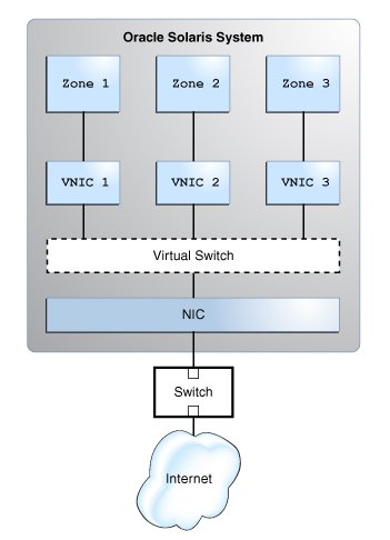 image:The figure shows VNIC configuration for a single interface.