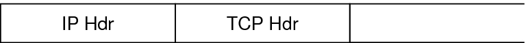 image:Graphic shows the IP header followed by the TCP header. The TCP header is not protected.