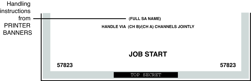 image:Graphic shows the PRINTER BANNERS output at the bottom of a banner page for a government site.