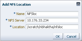Add NFS Location