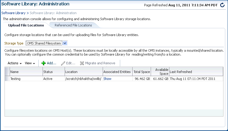 Software Library: Administration