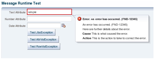 Error Message Example