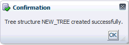 Create Tree Structure Confirmation Window