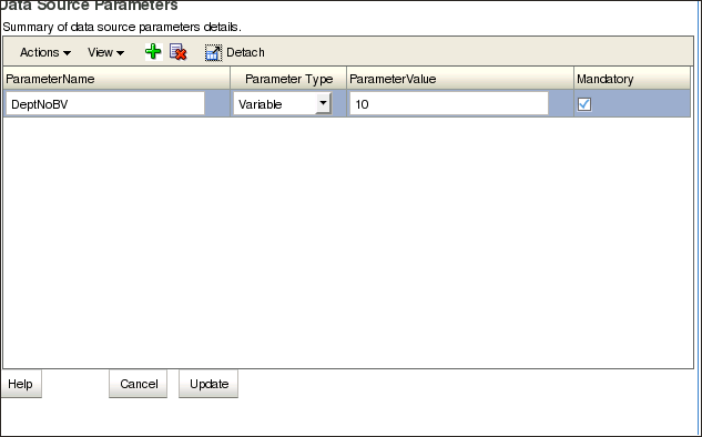 Parameters in Data Source Parameter UI