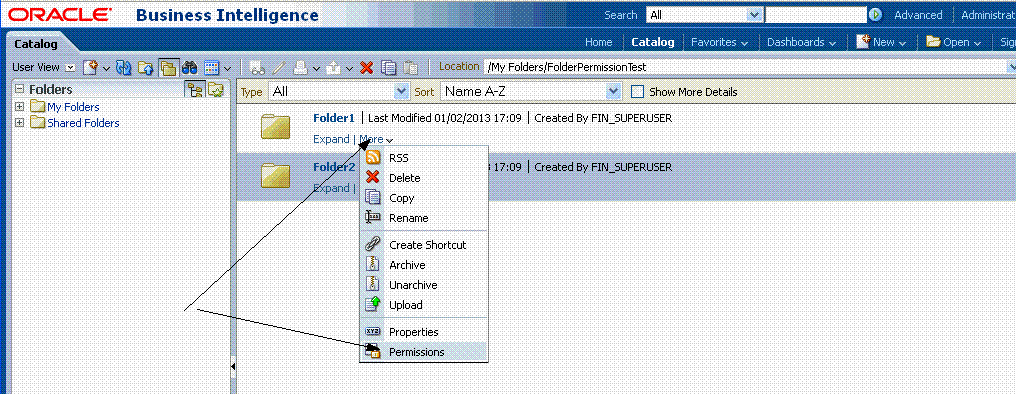 This screen shot shows the Business Intelligence screen.