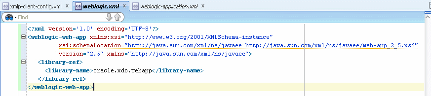 weblogic XML file