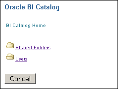 Connect to BI Presentation catalog