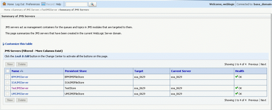 Creating a Test JMS Server