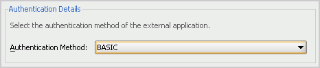Choosing the BASIC Authentication Method