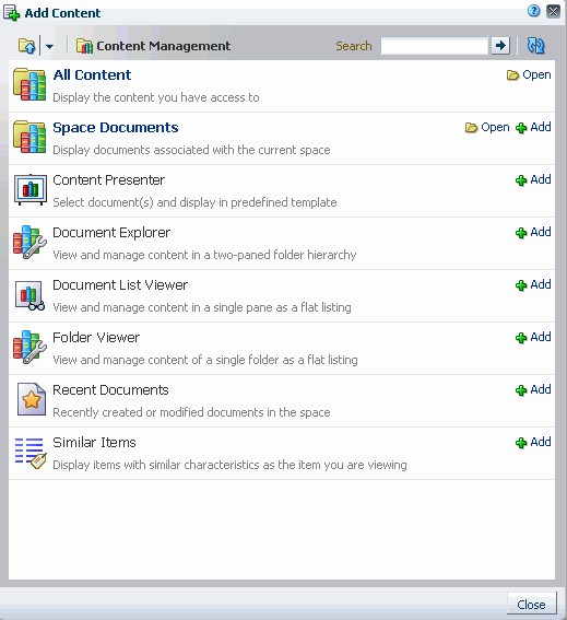 Content under the Documents Folder in a Home Space