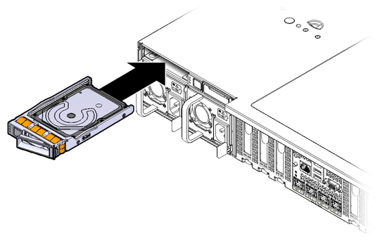 image:Figure showing how to install a rear-mounted storage drive.