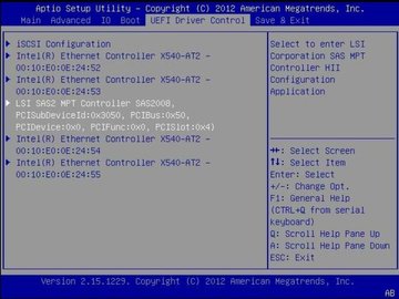 image:Screen showing the UEFI Driver Control menu.