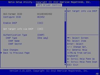 image:This figure shows DHCP and Get target info via DHCP enabled.