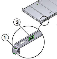 image:Figure showing how to release the slide-rails.