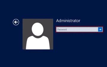 image:The Administrator log in screen.