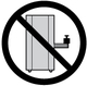 image:L'image affiche le symbol d'avertissement pour montage dans un rack