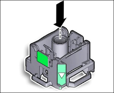 image:An illustration showing the workings of the CPU replacement tool.