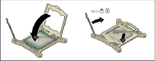 image:An illustration showing how to install a pressure frame cover assembly.