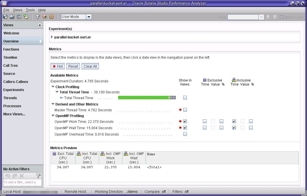 image:Screenshot of Performance Analyzer Overview and New                                 Navigation