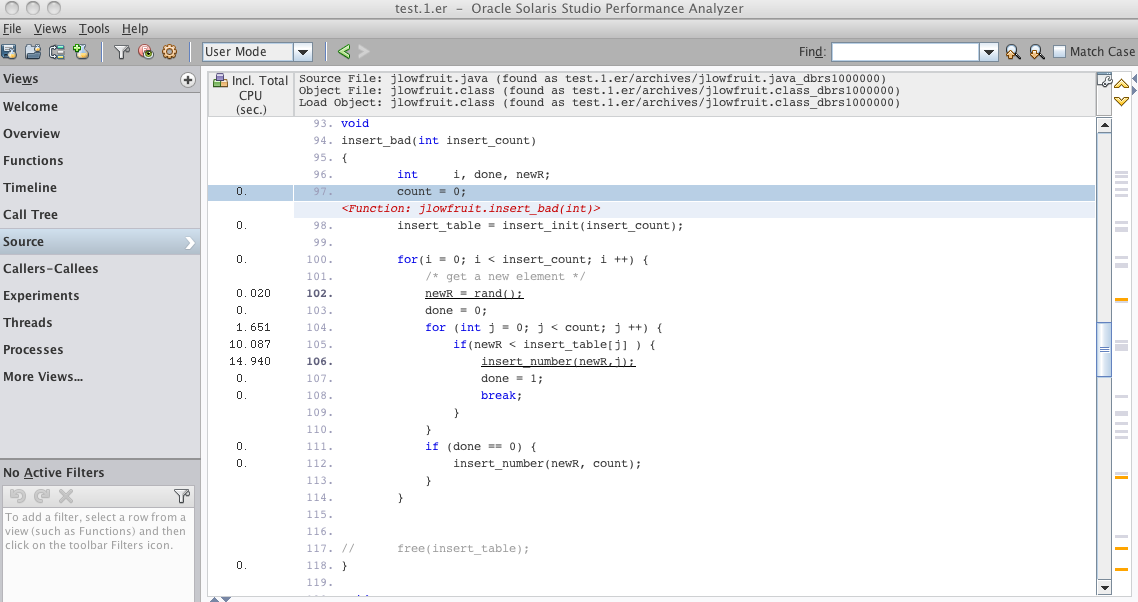 image:Source view of Performance Analyzer for jlowfruit.insert_bad()