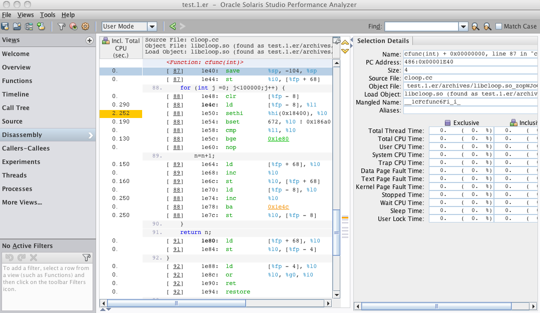 image:Disassembly view for a C++ function