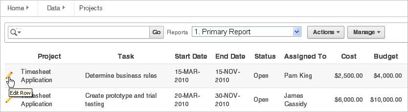 Description of the illustration data_grid_edit_row.gif follows