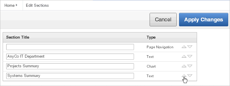 Description of the illustration websheet_edit_sections.gif follows