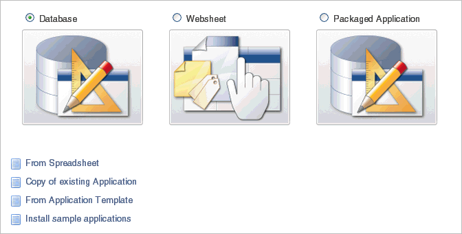 Description of the illustration create_app_wiz.gif follows